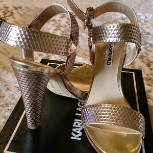 Karl Lagerfeld Cieone Gold sandals